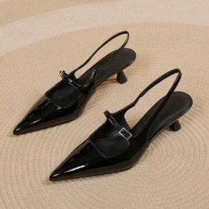 Pointed Toe Slingback Heels