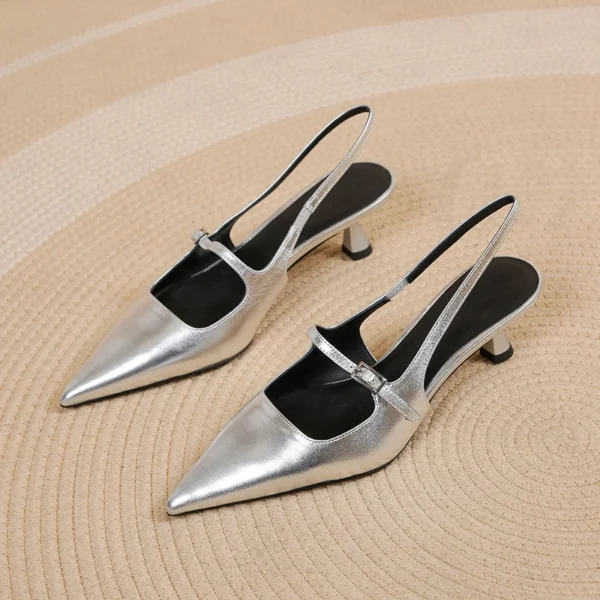 Pointed Toe Slingback Heels