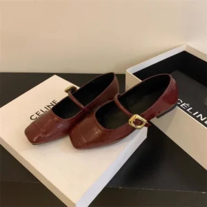 Square Toe Mary Jane Flats
