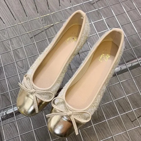 Square Toe Bowknot Flats