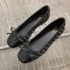 Square Toe Bowknot Flats