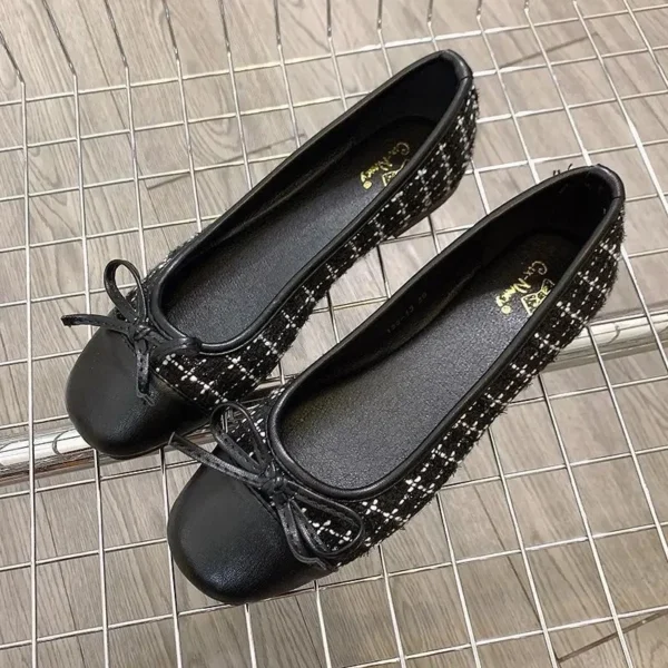 Square Toe Bowknot Flats