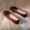 Square Toe Bow Flats