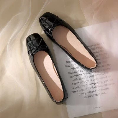 Square Toe Bow Flats