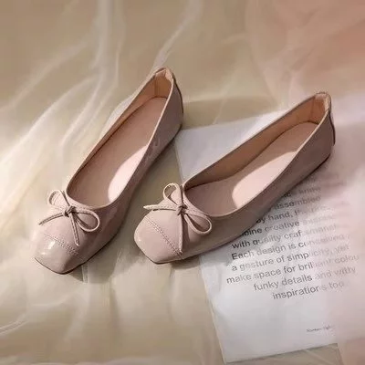 Square Toe Bow Flats
