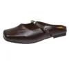 Square Toe Buckle Mules