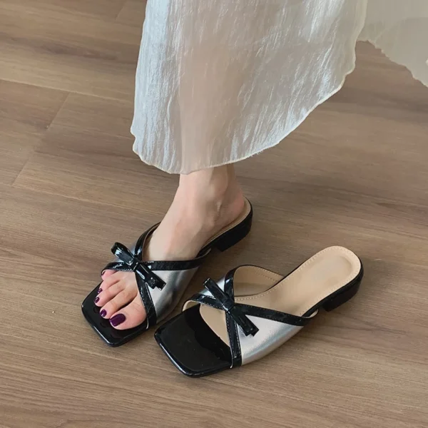 Open Toe Bow Heels
