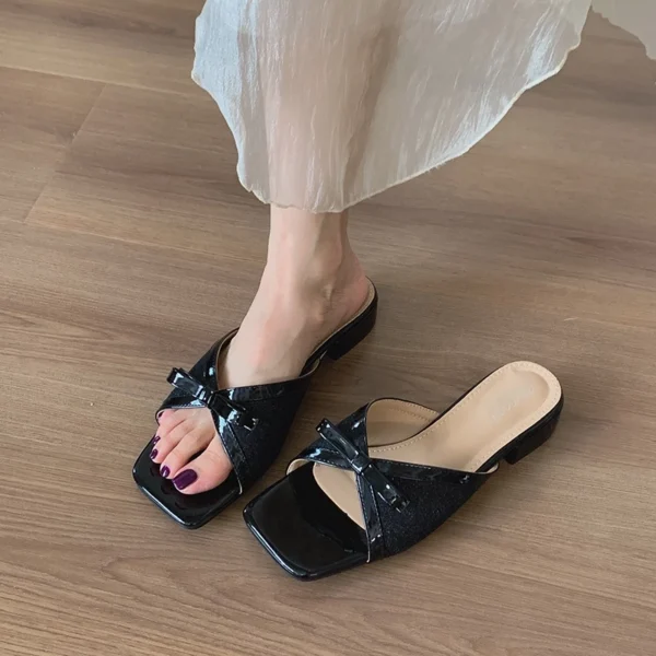 Open Toe Bow Heels