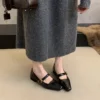 Mary Jane Buckle Low Heels