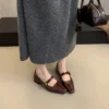 Mary Jane Buckle Low Heels