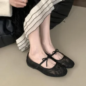 Round Toe Bow Flats