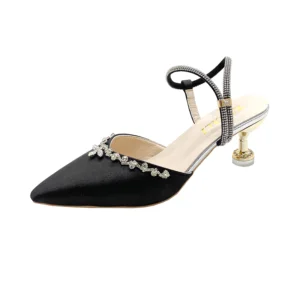 Satin Rhinestone Stiletto Bridal Heels