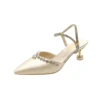 Satin Rhinestone Stiletto Bridal Heels