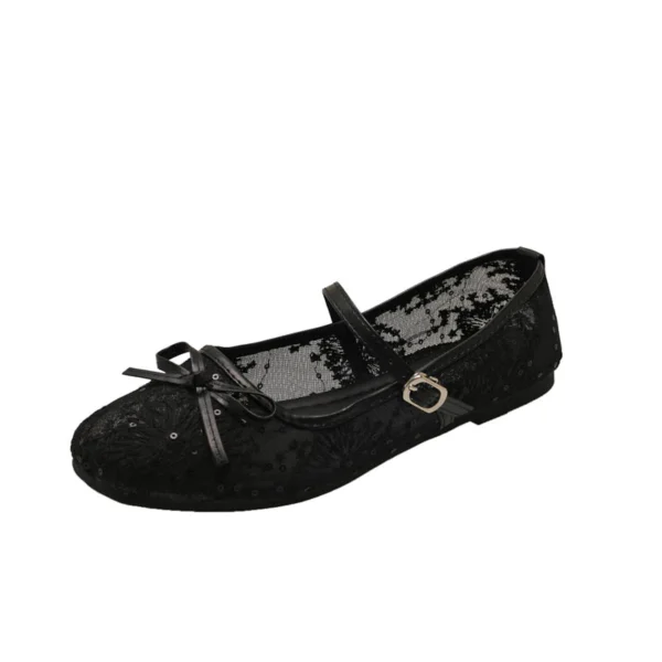cn-11134207-820l4-mmwn26fy1mv4fc.webp Square Toe Bow Mesh Flats