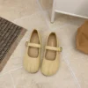 Round Toe Pleated Flats