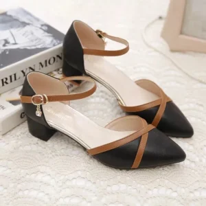 Pointed Toe Buckle Heels
