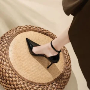 Pointed Toe Buckle Stilettos